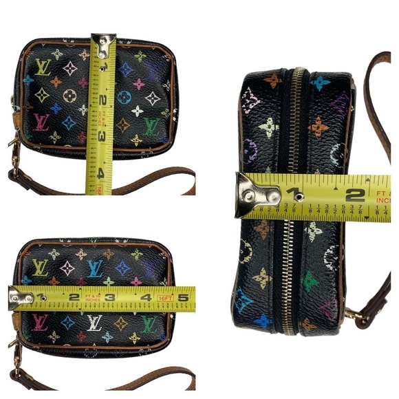 Authentic Louis Vuitton Black Murakami Wapity Multicolor Accessory Case Pouch - Picture 15 of 16